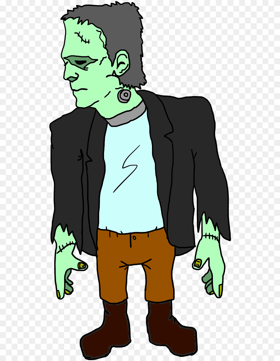 Frankenstein Zombie Frankenstein, Adult, Person, Man, Male Png Image