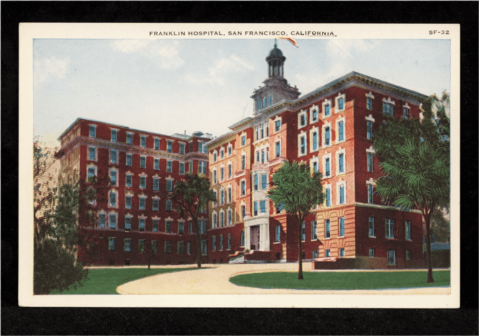 Franklin Hospital At The Corner Of 14th Street Hospital, Apartment Building, Plant, Office Building, Neighborhood Free Png Download