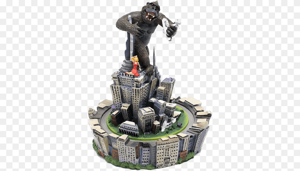 Franklin Mint Limited Edition Glass Dome Collectible King Kong Empire State Building Toy, Urban, City, Photography, Metropolis Free Png Download