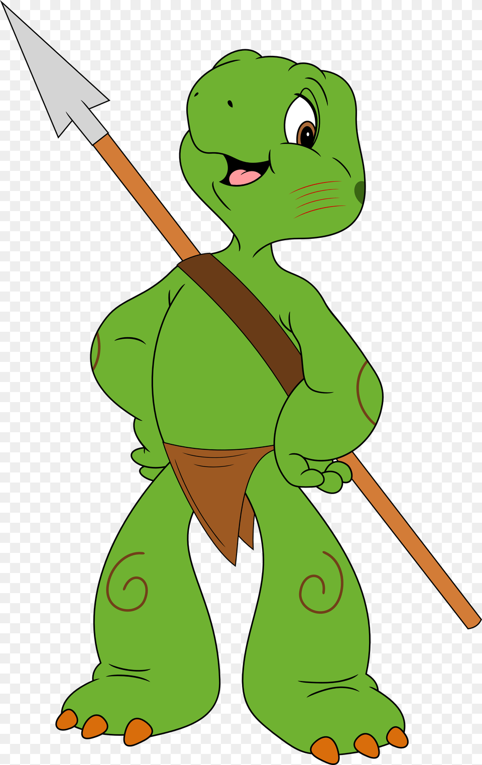 Franklin Of The Jungle By Porygon Franklin The Turtle, Green, Spear, Weapon, Animal Free Png