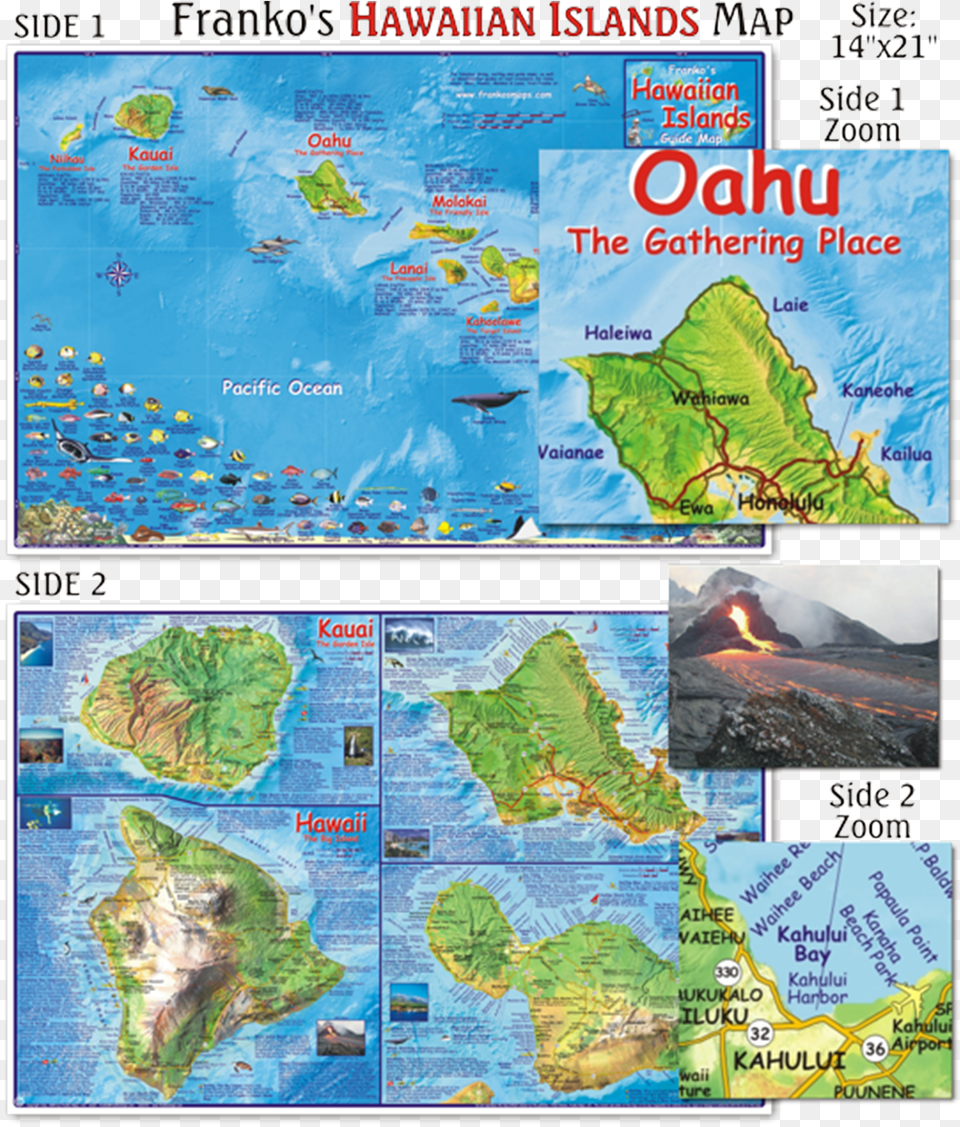 Franko Maps Hawaiian Islands Guide, Nature, Outdoors, Land, Sea Png