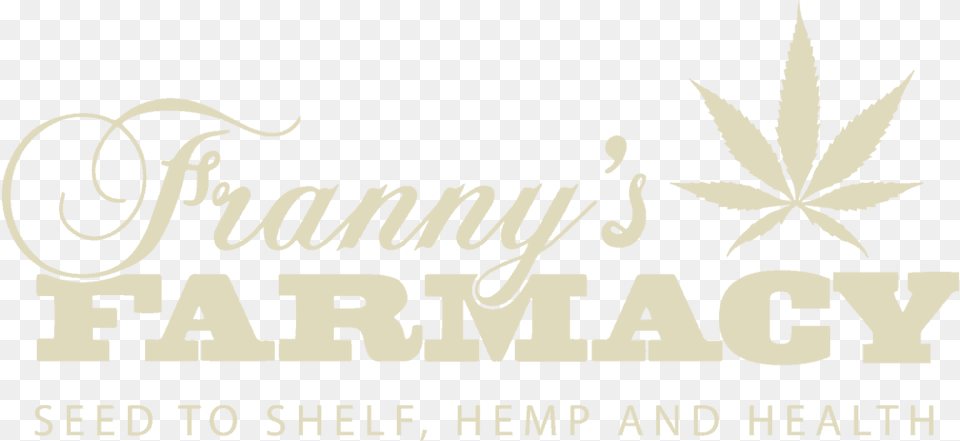 Franny S Farmacy Tan Logo Marijuana Leaf, Plant, Weed Free Png