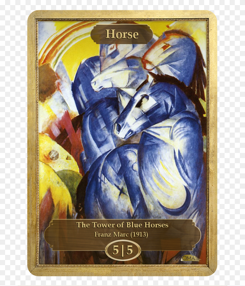 Franz Marc Tower Of Blue Horses, Art, Painting, Person, Book Png