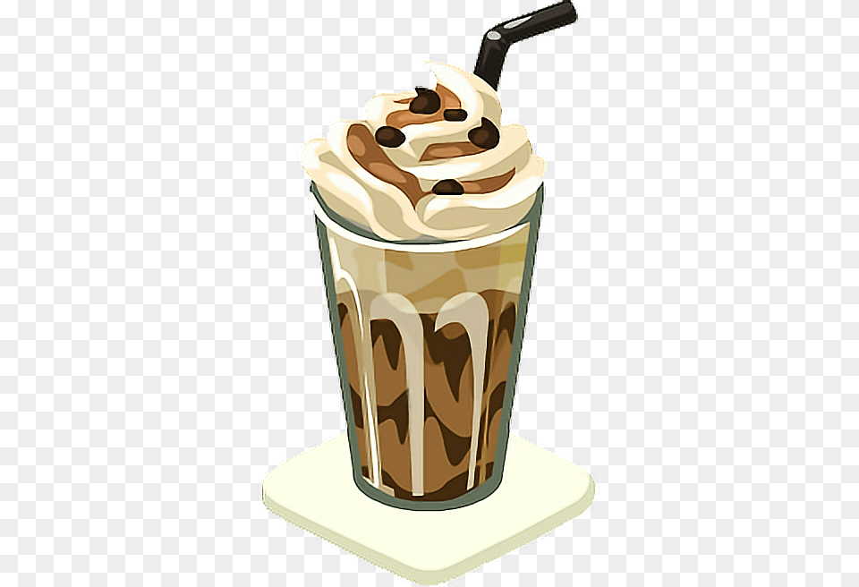 Frappe Coffee Ftestickers Freetoedit, Ice Cream, Cream, Dessert, Food Free Png Download