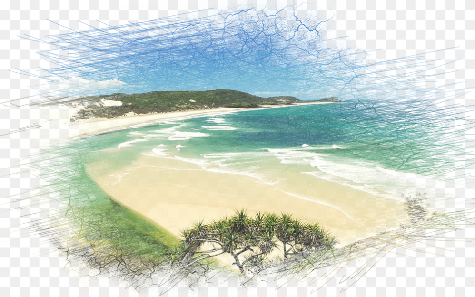 Fraser Island, Beach, Summer, Shoreline, Sea Free Png Download