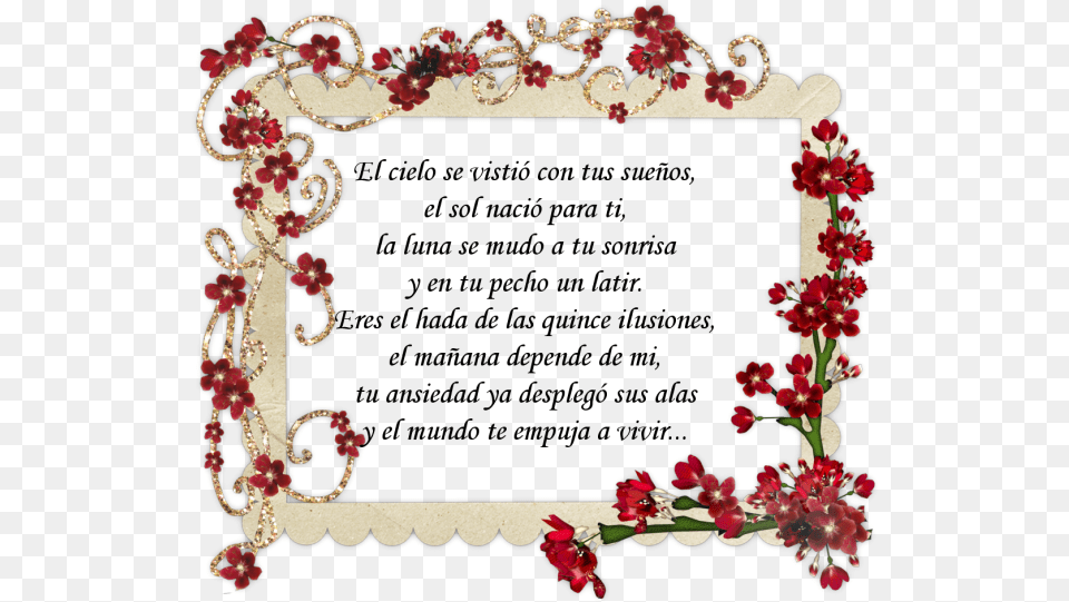 Frases Cortas De 15 Anos Para Tarjetas Conmovedoras Birthday, Art, Floral Design, Graphics, Pattern Free Png Download