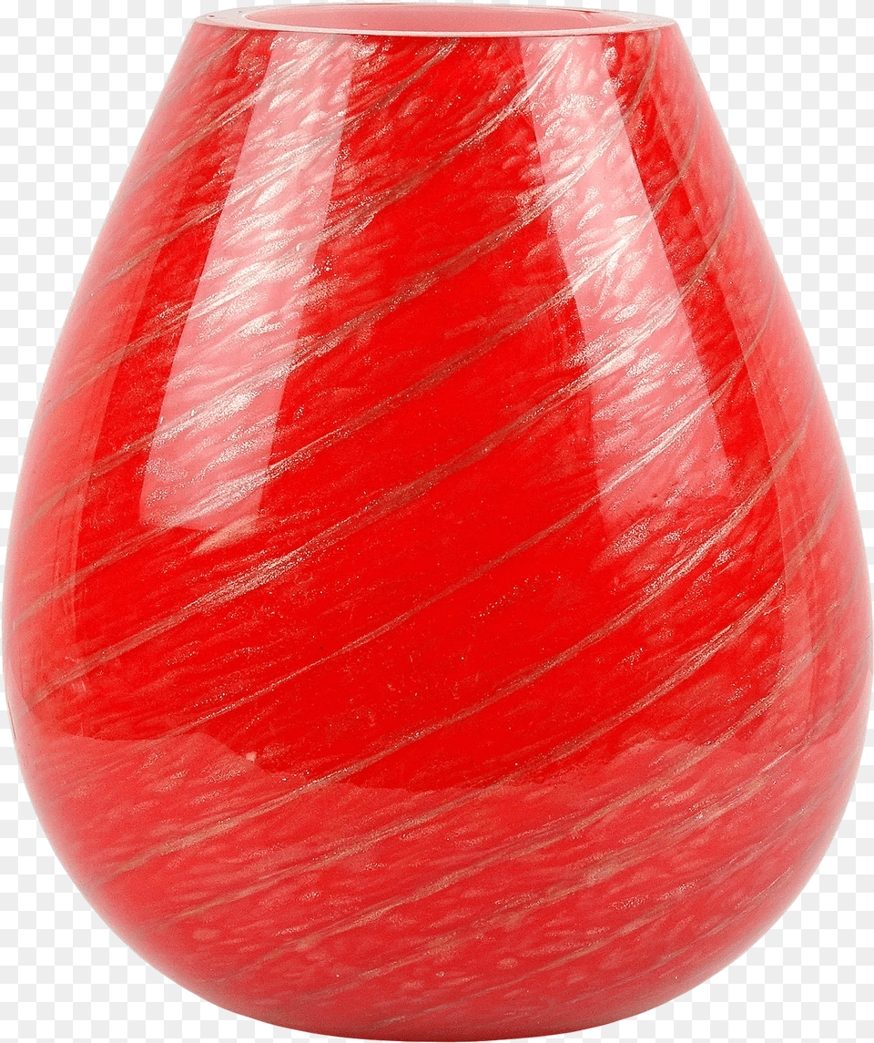 Fratelli Toso Murano Vintage Red Aventurine Candy Cane Italian Art Glass Mid Century Flower Vase Vase, Jar, Pottery, Lamp, Lampshade Free Transparent Png