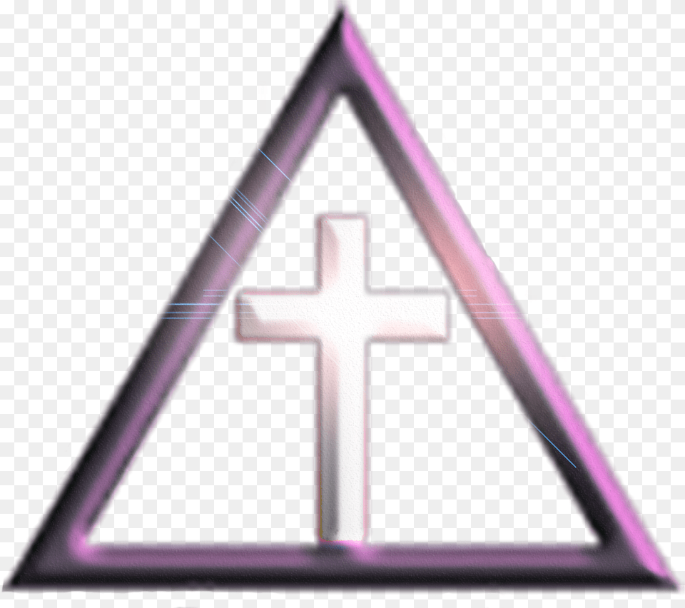 Fraternidade Da Cruz E Do, Purple, Triangle, Cross, Symbol Free Transparent Png