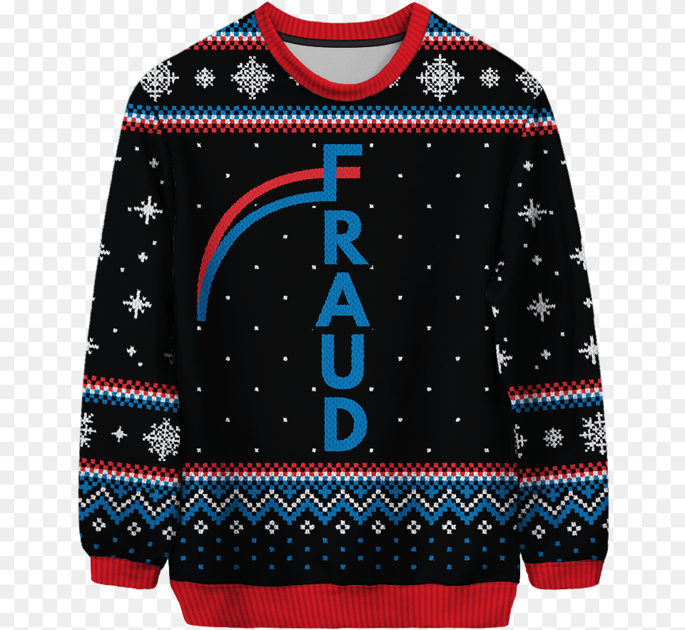 Fraud Christmas Sweater Joker Ugly Christmas Sweater, Clothing, Knitwear, Sweatshirt, Hoodie Free Png