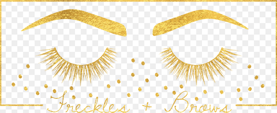 Freckles Brows Updated Logo Gold Eyelash Extensions, Accessories, Jewelry, Necklace, Earring Free Transparent Png