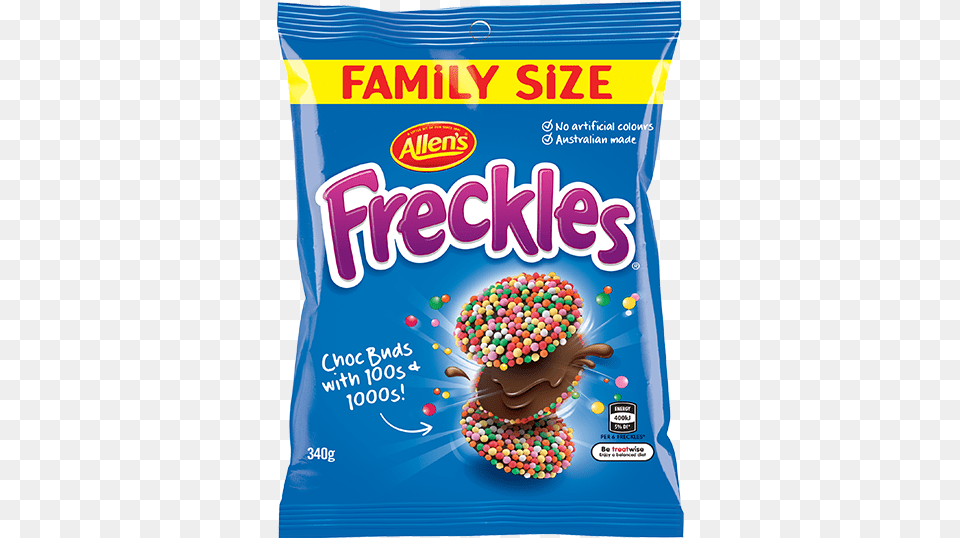 Freckles Family Size 340g Bag, Food, Sweets, Snack, Sprinkles Free Png Download