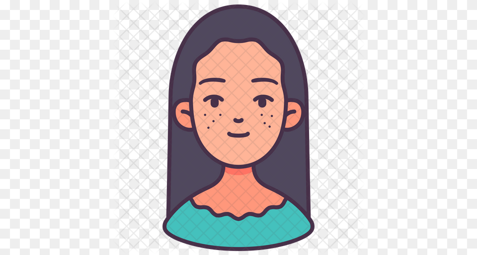 Freckles Icon Of Colored Outline Style Illustration, Face, Head, Person, Photography Free Transparent Png