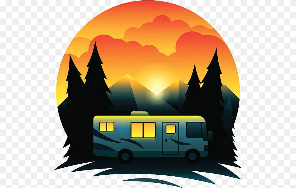 Fred And Trina S Honeymoon Rv Clip Art, Transportation, Van, Vehicle, Car Free Png