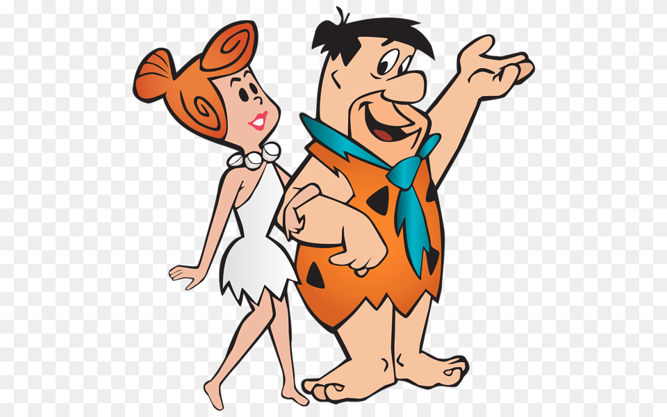 Fred And Wilma Flintstone Clip Art Image, Baby, Cartoon, Person, Face Free Transparent Png