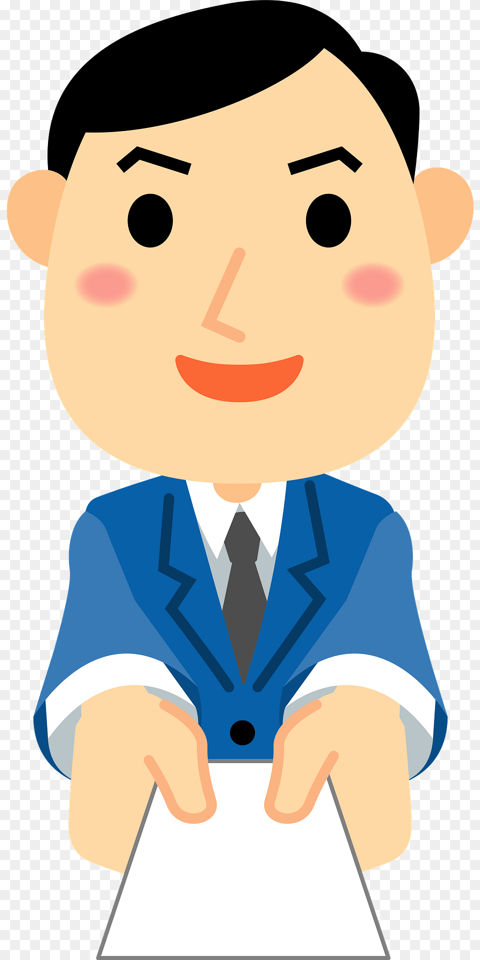 Fred Businessman Is Holding A Business Card Clipart, Baby, Person, Art, Face Png Image