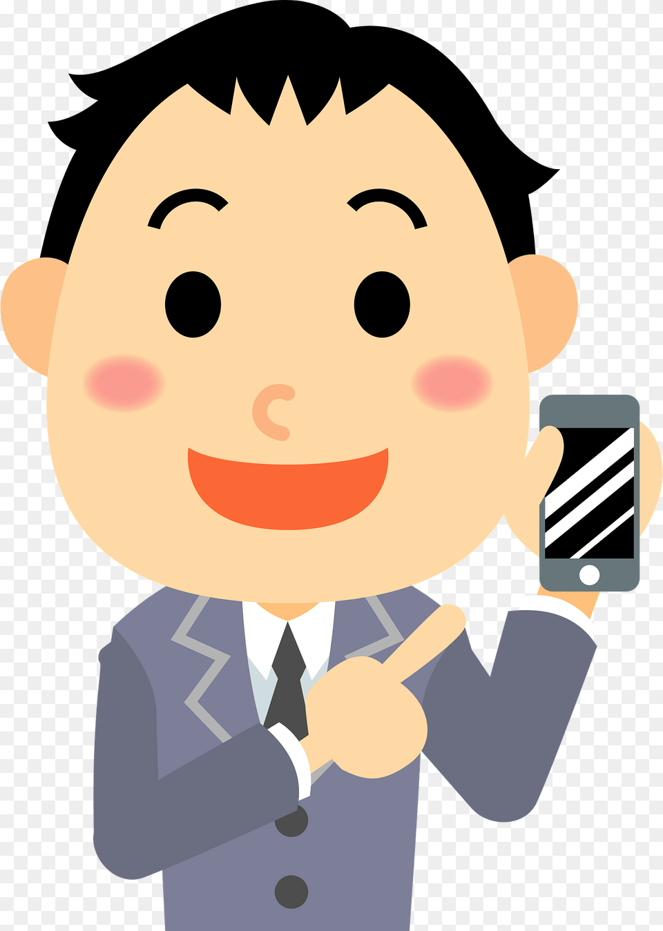 Fred Businessman Is Talking On His Smartphone Clipart, Baby, Person, Face, Head Free Transparent Png