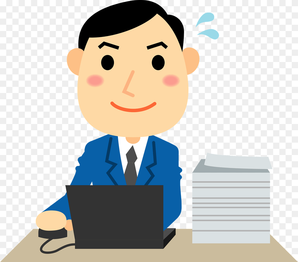 Fred Businessman Is Working Clipart, Person, Reading, Face, Head Free Transparent Png