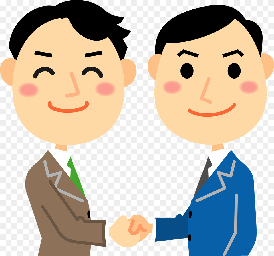 Fred Businessmen Are Shaking Hands Clipart, Body Part, Hand, Person, Face Png