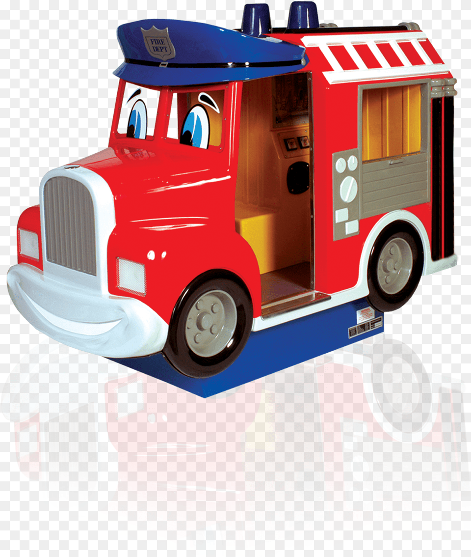 Fred Fire Truck Kiddie Rides, Machine, Wheel, Transportation, Vehicle Free Png Download