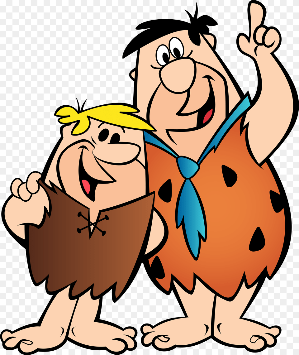 Fred Flintstone And Barney Rubble Clip Art Fred E Barney Flintstones, Cartoon, Baby, Person, Face Free Png Download