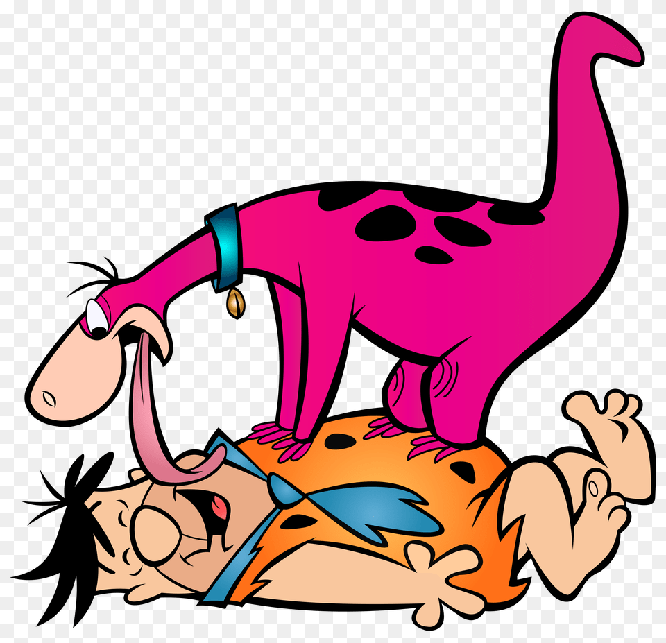 Fred Flintstone And Dino Transparent Clip Art Gallery, Baby, Person, Animal, Mammal Free Png