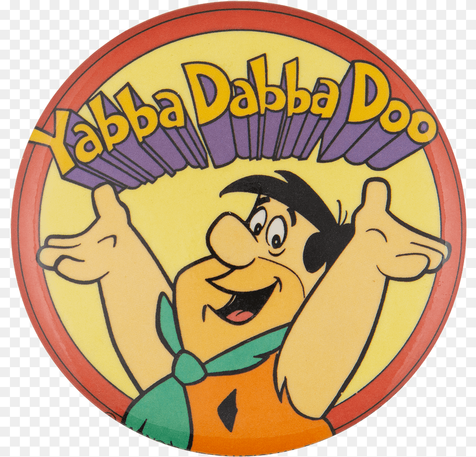 Fred Flintstone Entertainment Busy Beaver Button Museum Cartoon, Badge, Logo, Symbol, Face Free Transparent Png