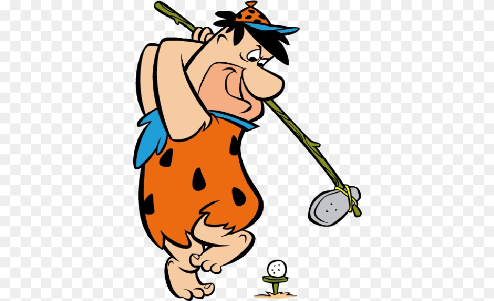 Fred Flintstone Wilma Flintstone Pebbles Flinstone Fred Flintstone Playing Golf, Person, Cartoon, Face, Head Free Transparent Png