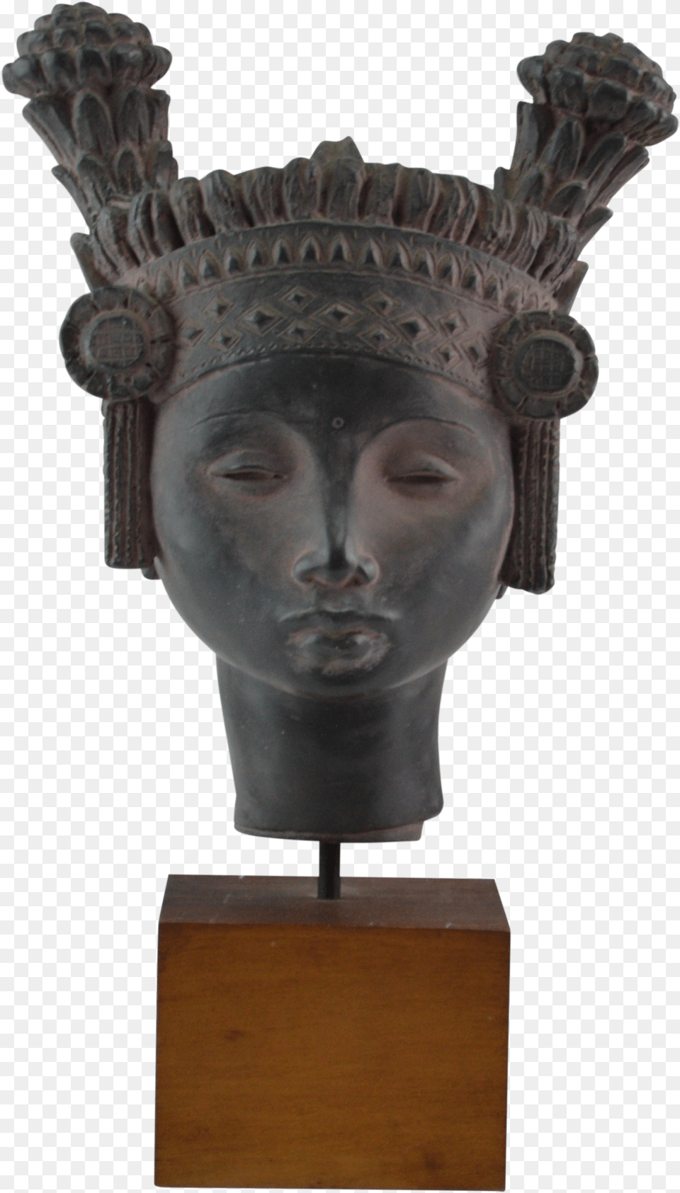 Fred Press Female Inca Mayan Sculpture Head On Chairish Bronze Sculpture Free Transparent Png