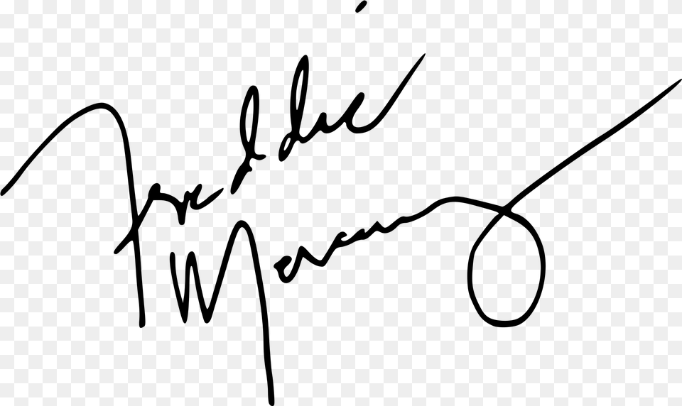 Freddie Mercury Freddie Mercury Signature, Gray Free Png Download
