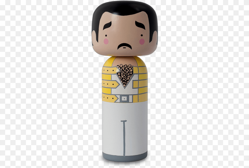Freddie Mercury Kokeshi, Jar, Pottery, Bottle, Shaker Png
