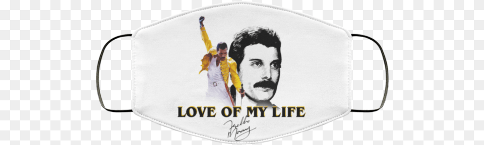 Freddie Mercury Love Of My Life Face Mask Freddie Mercury Face Mask, Accessories, Adult, Male, Man Free Png