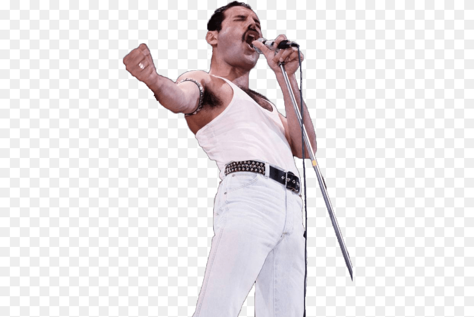 Freddie Mercury No Background, Solo Performance, Person, Performer, Microphone Free Png Download