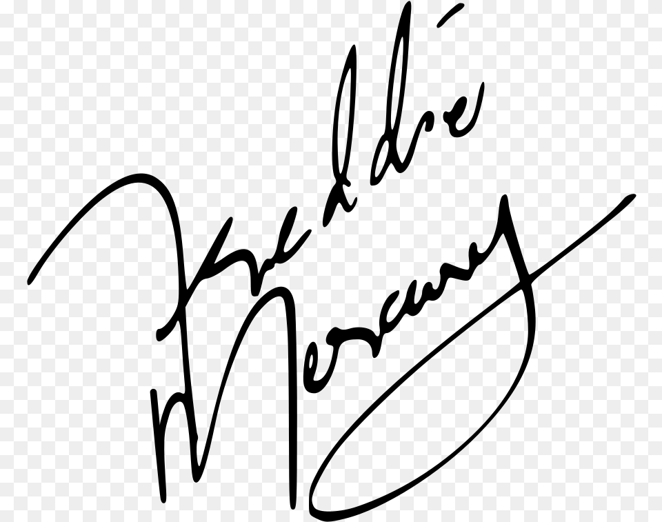 Freddie Mercury Signature, Gray Free Png Download