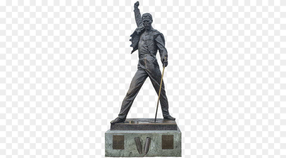 Freddie Mercury Statue, Adult, Male, Man, Person Png Image