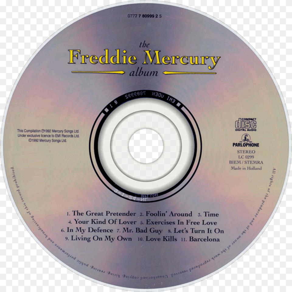 Freddie Mercury The Freddie Mercury Album Cd Disc Image, Disk, Dvd Free Png