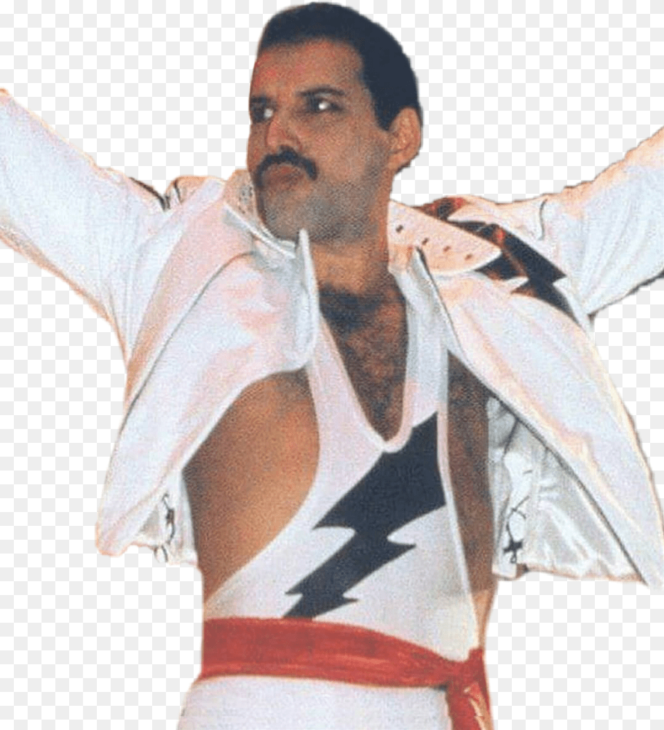 Freddiemercury Queen Sexy White 80s Idol Icon Legend Freddie Mercury, Adult, Male, Man, Person Free Transparent Png