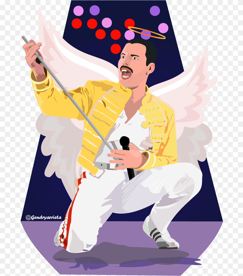 Freddieremake Freddie Mercury Con Alas, Adult, Male, Man, Person Free Png Download