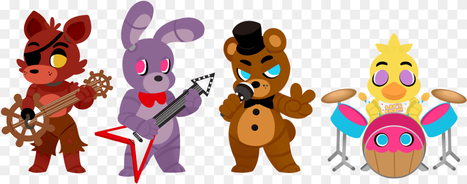 Freddy Bonnie Chica Fanart, Animal, Bear, Mammal, Wildlife Free Transparent Png