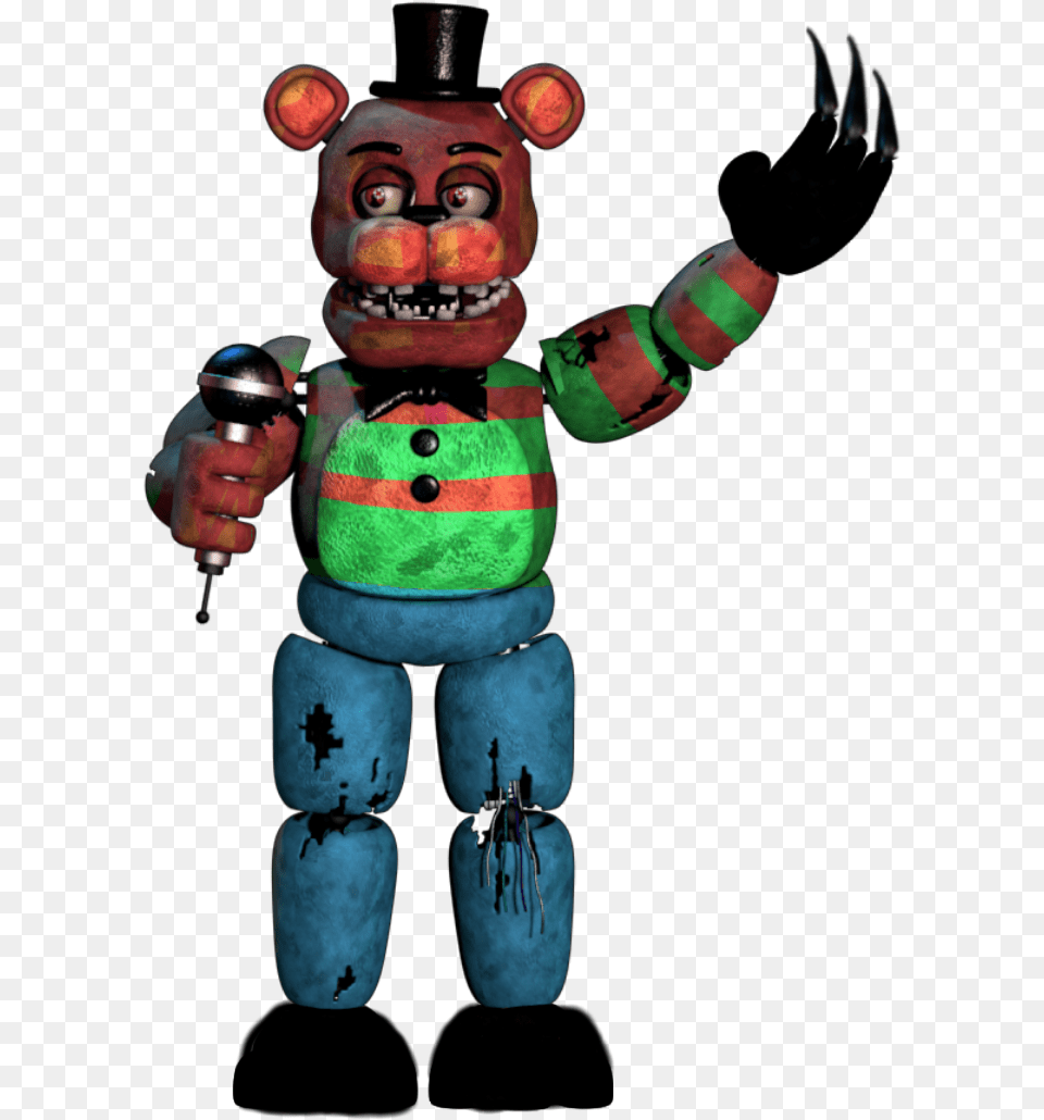 Freddy Fazbear Krueger Image By Luigipro47 Withered Full Body Freddy, Baby, Person, Robot, Face Free Png