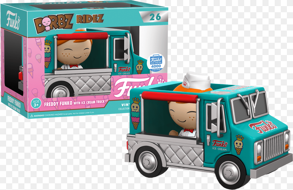 Freddy Funko In Ice Cream Truck Dorbz Ridez Freddy Funko Ice Cream Truck, Baby, Person, Machine, Wheel Free Png