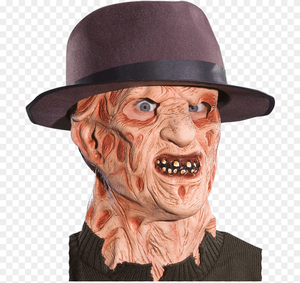 Freddy Krueger 3 4 Mask, Clothing, Face, Hat, Head Png