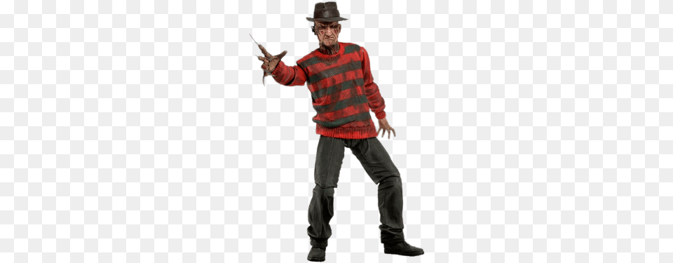 Freddy Krueger Figurine Nightmare Elm Street Ultimate Action Figures, Clothing, Hat, Adult, Person Free Png Download