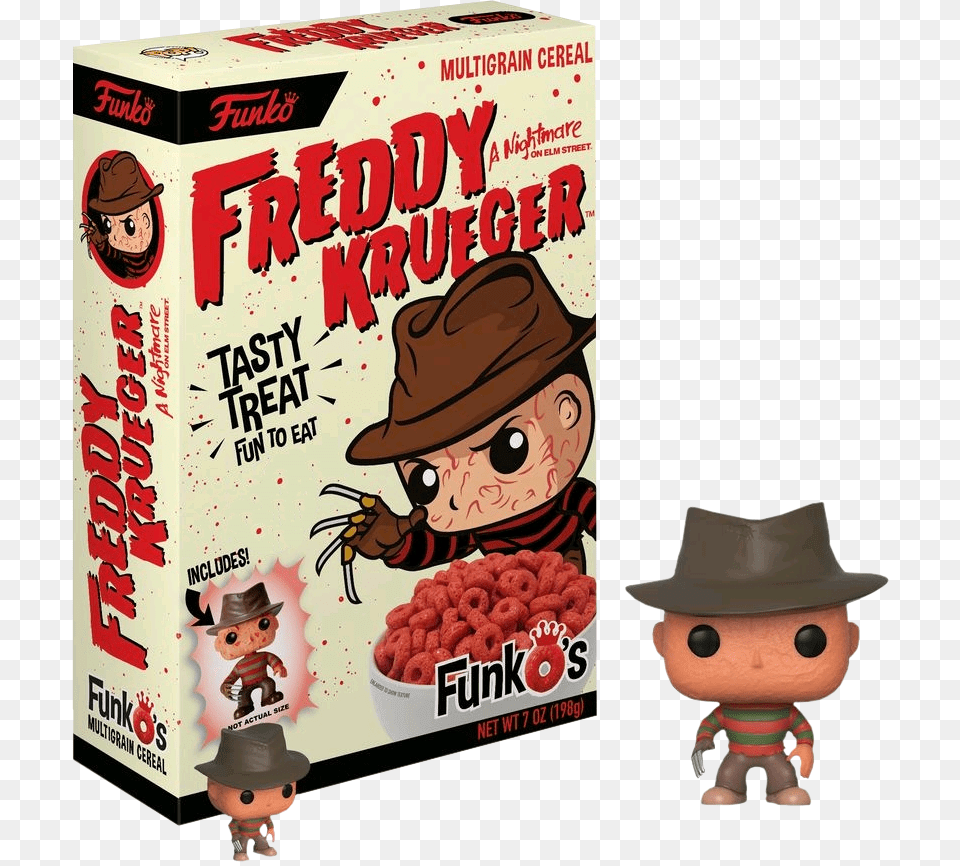 Freddy Krueger Funko Cereal Funko Cereal Freddy Krueger, Clothing, Hat, Baby, Person Free Png Download