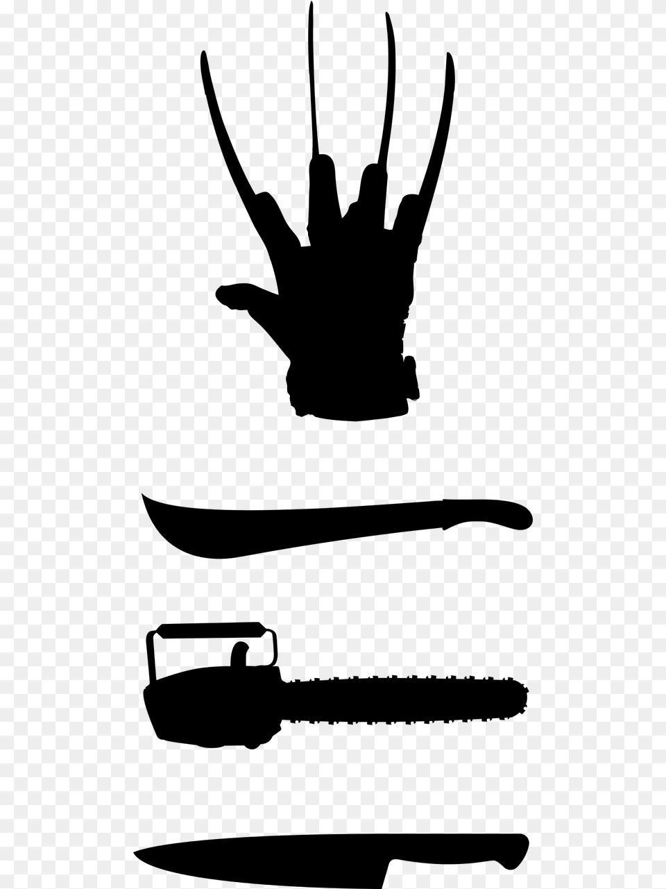 Freddy Krueger Glove Clipart, Gray Png