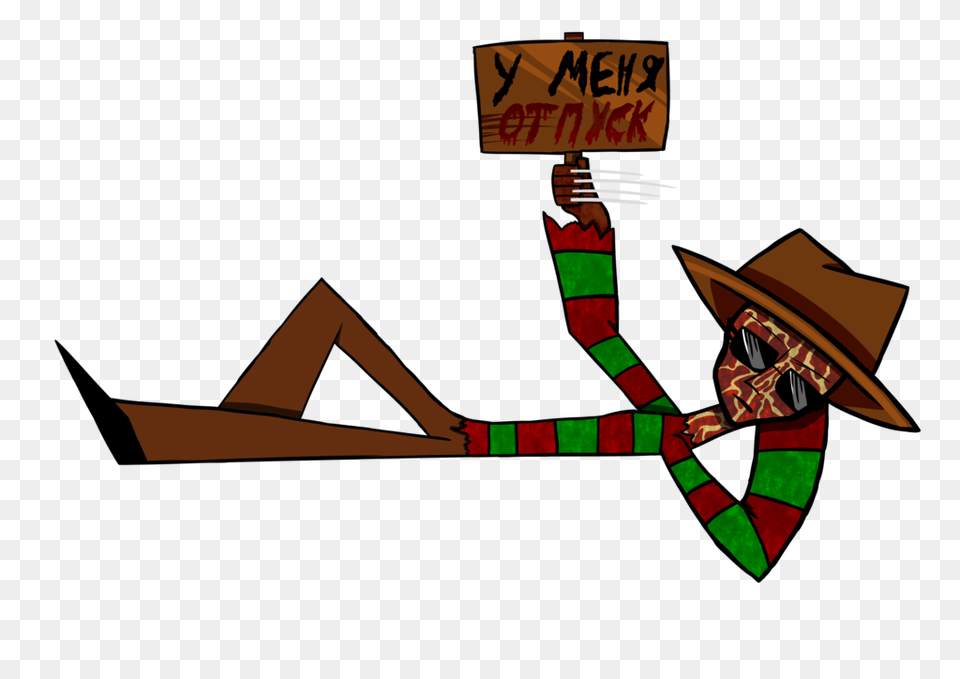 Freddy Krueger Having A Rest, Clothing, Hat, Face, Head Png