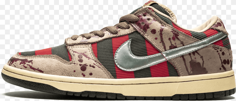 Freddy Krueger Nike Sb Dunk, Clothing, Footwear, Shoe, Sneaker Png