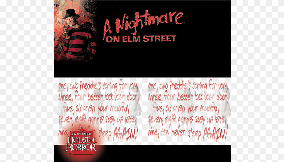 Freddy Krueger Rhyme Border, Adult, Person, Female, Woman Free Transparent Png