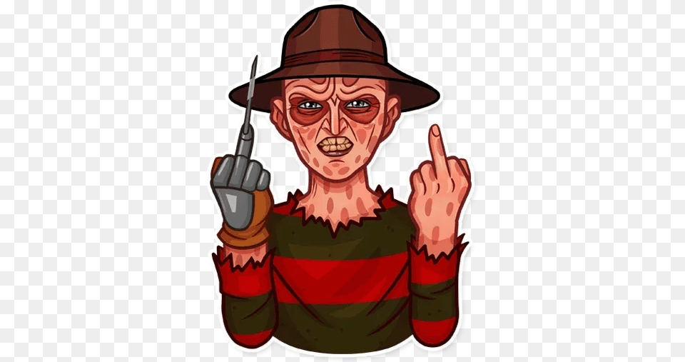 Freddy Krueger Whatsapp Stickers Stickers Cloud Sticker De Freddy Krueger, Face, Head, Person, Photography Free Png