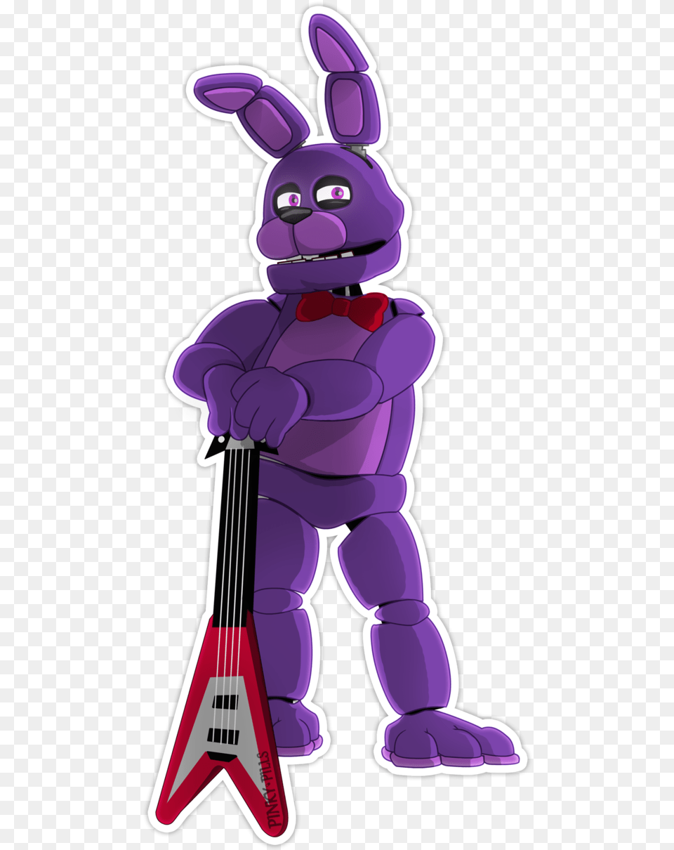 Freddy S Five Nights At Freddy39s Fnaf Pills Bunny Toy Bonnie By Pinky Pills, Purple, Guitar, Musical Instrument, Baby Free Png