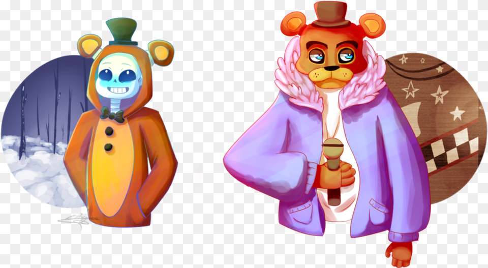 Freddy Sans And Ut Image Fnaf And Undertale Fanart, Fashion Free Png